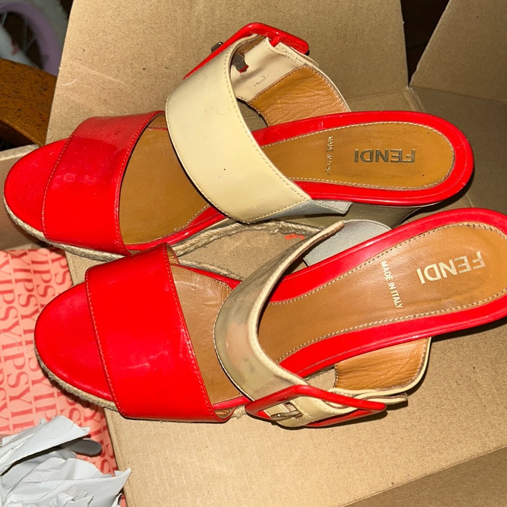 Fendi wedge sandals